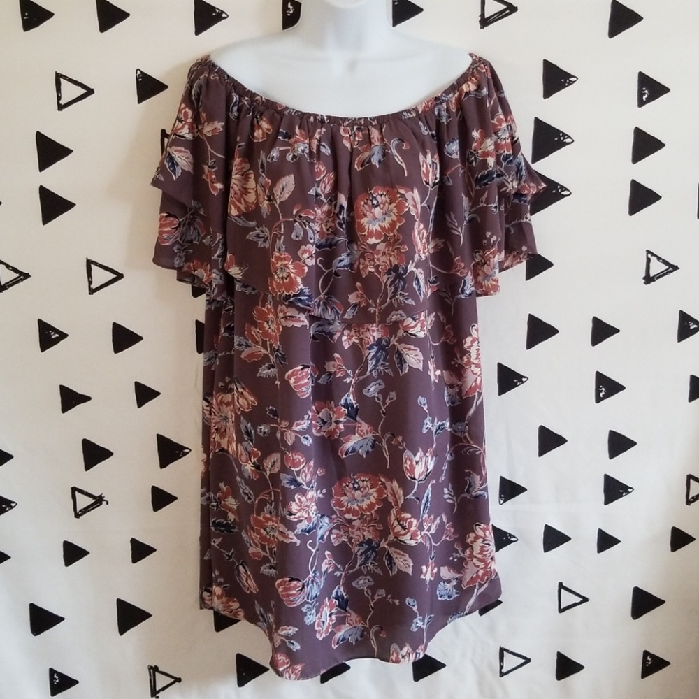 Off shoulder dress, Pink Owl